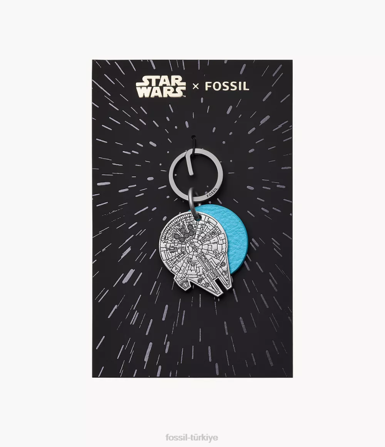 Fossil 6J042008 mavi yıldız savaşları milenyum şahinianahtarlık aksesuar erkekler