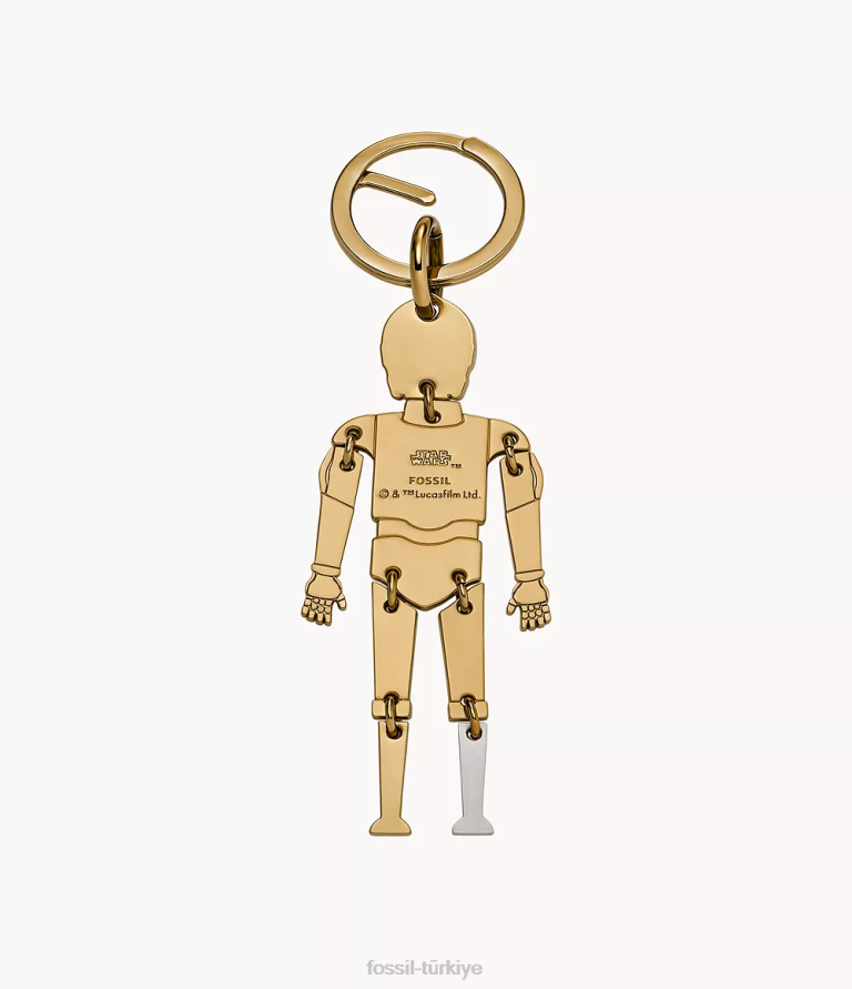 Fossil 6J042009 altın yıldız savaşları c-3po anahtarlık aksesuar erkekler