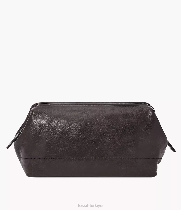 Fossil 6J042031 siyah seyahat çerçeveli tıraş seti aksesuar erkekler