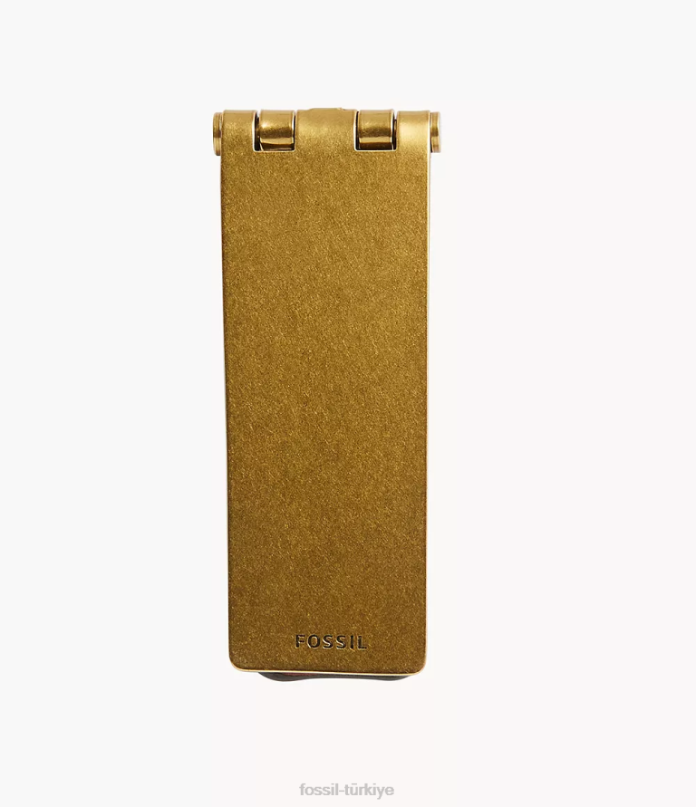 Fossil 6J042047 kahverengi hediye para klibi aksesuar erkekler