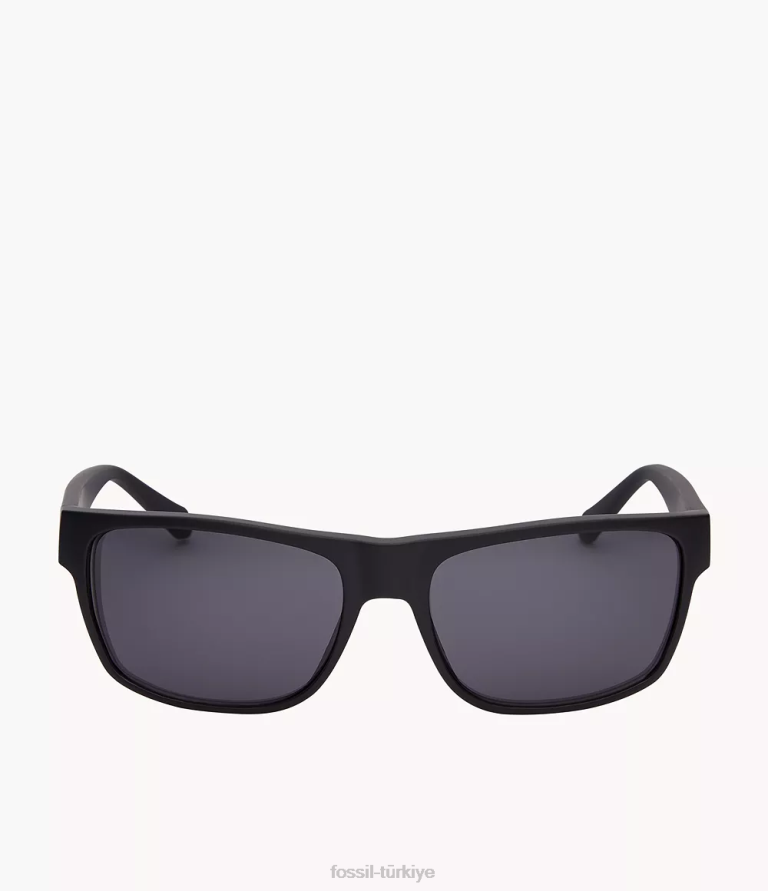 Fossil 6J042057 siyah burke dikdörtgen güneş gözlüğü aksesuar erkekler