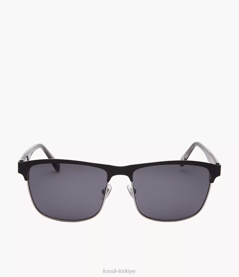 Fossil 6J042062 gri devin dikdörtgen güneş gözlüğü aksesuar erkekler