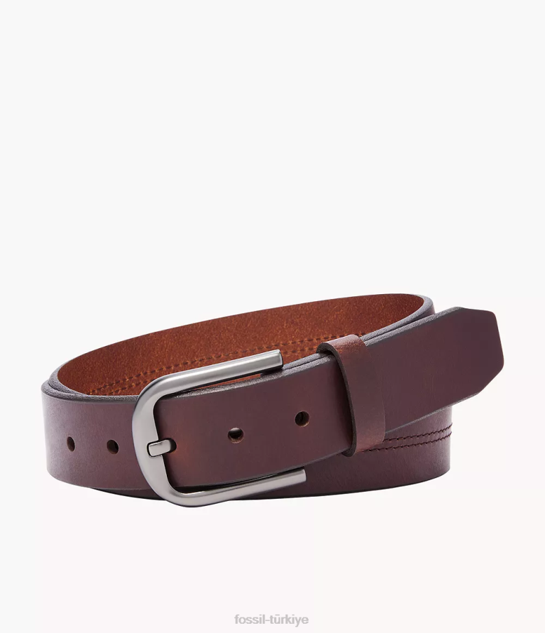 Fossil 6J042030 kahverengi samson kemeri aksesuar erkekler