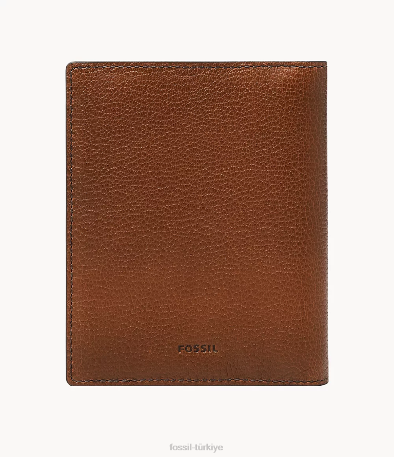 Fossil 6J041978 kahverengi seyahat rfid pasaport kılıfı aksesuar kadınlar