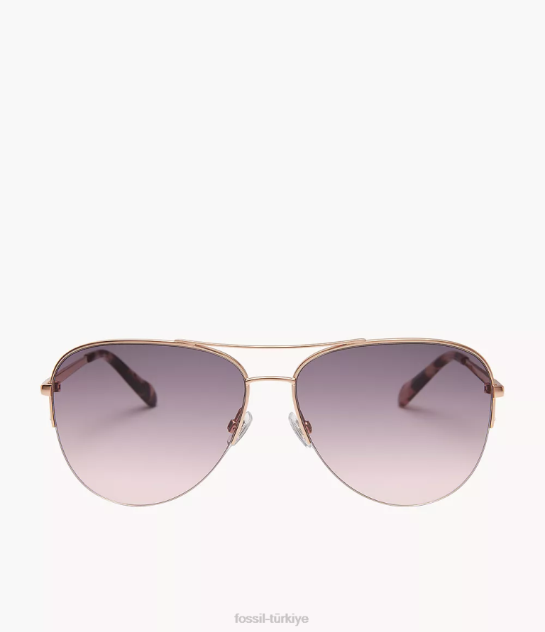 Fossil 6J041975 gri pembe tiana havacı güneş gözlüğü aksesuar kadınlar