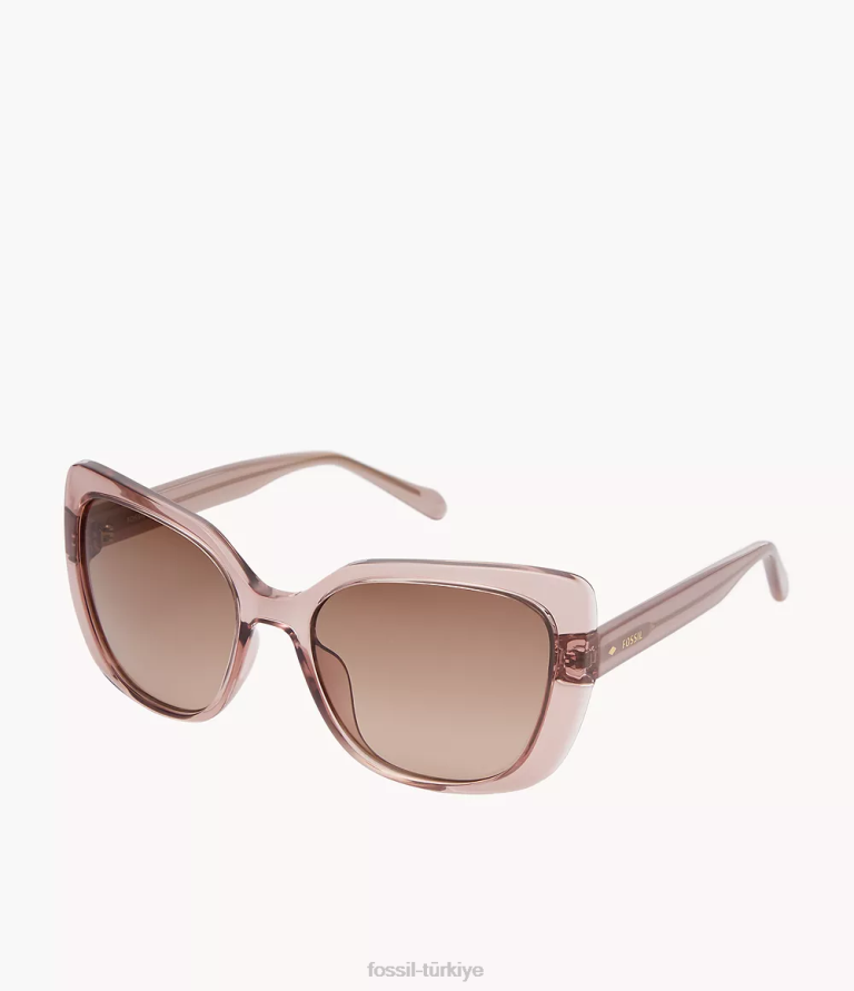 Fossil 6J041977 kahverengi cate kare güneş gözlüğü aksesuar kadınlar