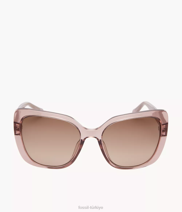 Fossil 6J041977 kahverengi cate kare güneş gözlüğü aksesuar kadınlar