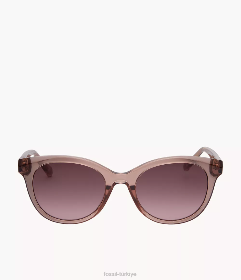 Fossil 6J041979 kahverengi celina yuvarlak güneş gözlüğü aksesuar kadınlar