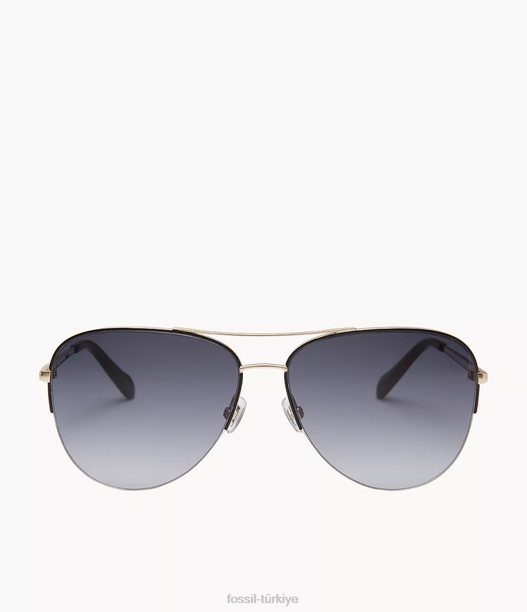 Fossil 6J041986 gri tiana havacı güneş gözlüğü aksesuar kadınlar