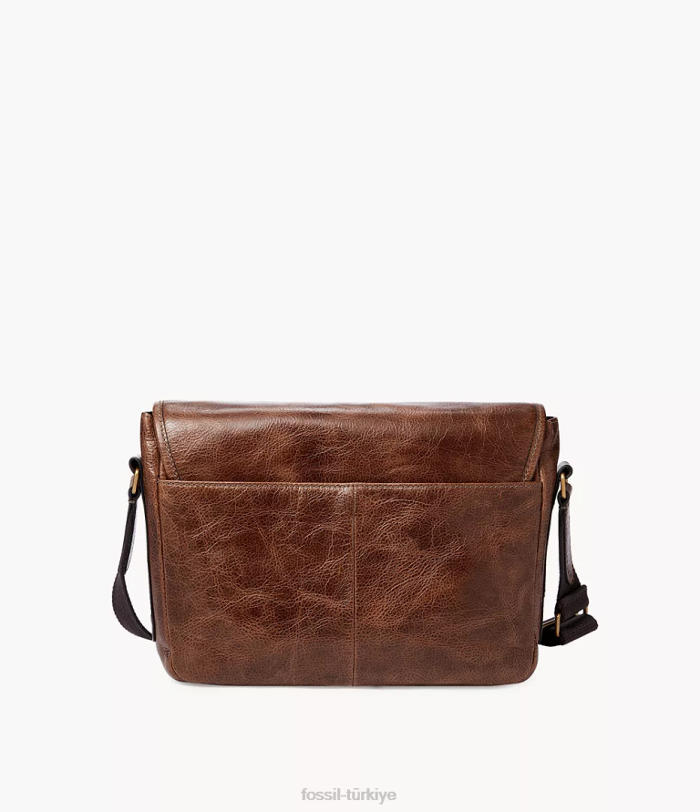 Fossil 6J041619 konyak Greenville kuryesi çanta erkekler