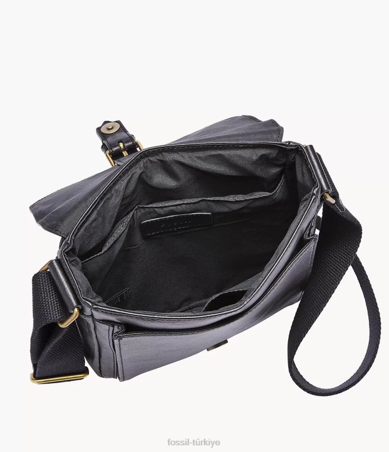 Fossil 6J041654 siyah mil kurye çanta erkekler