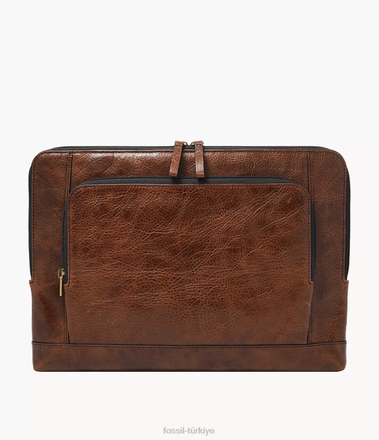Fossil 6J042029 konyak Dillon dizüstü bilgisayar folyosu çanta erkekler