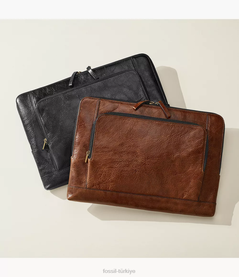 Fossil 6J042029 konyak Dillon dizüstü bilgisayar folyosu çanta erkekler