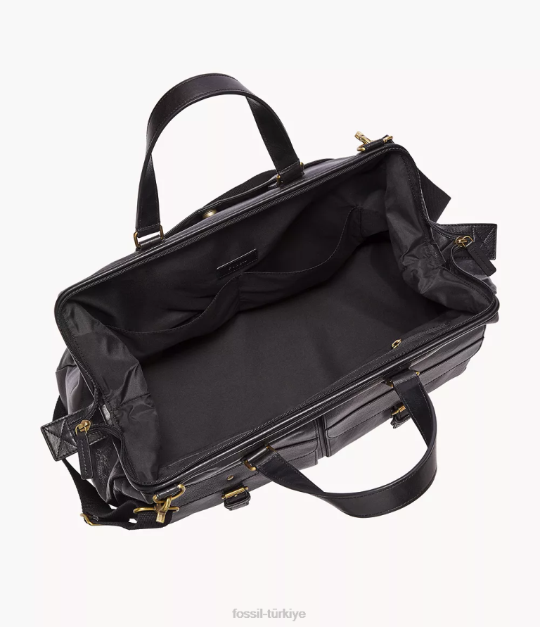 Fossil 6J041648 siyah kilometre sporu çanta erkekler