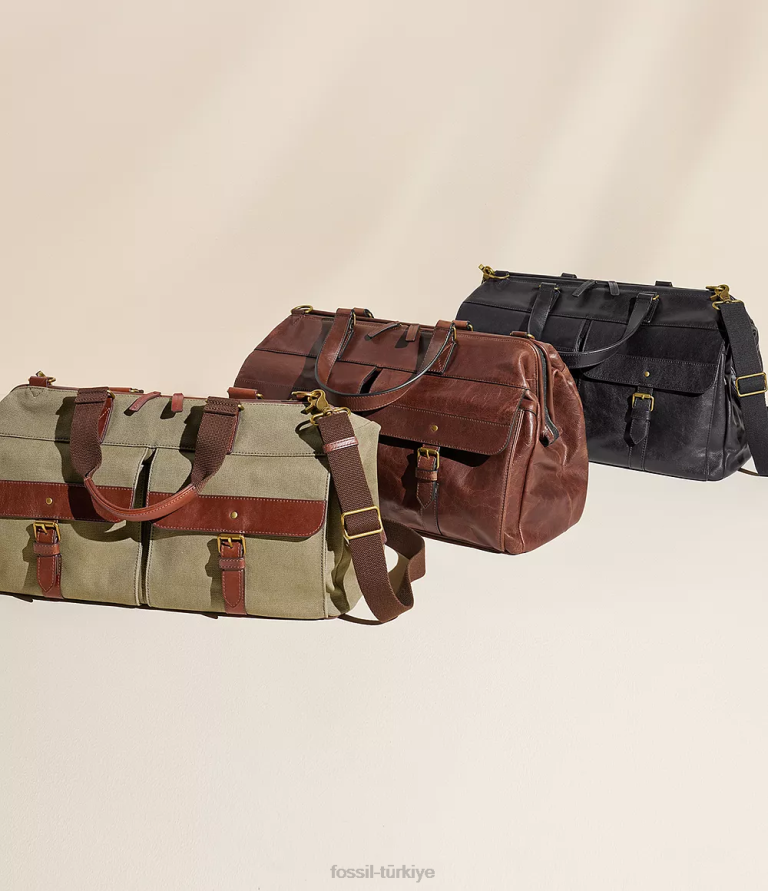 Fossil 6J041649 zeytin kilometre sporu çanta erkekler
