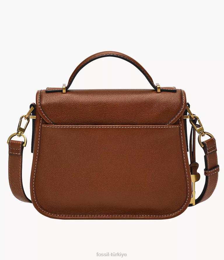 Fossil 6J04281 kahverengi miras üst saplı çapraz gövde çanta kadınlar