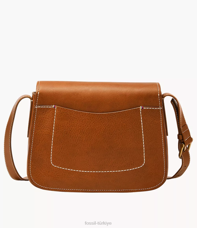 Fossil 6J04284 konyak tremont kapaklı çapraz gövde çanta kadınlar