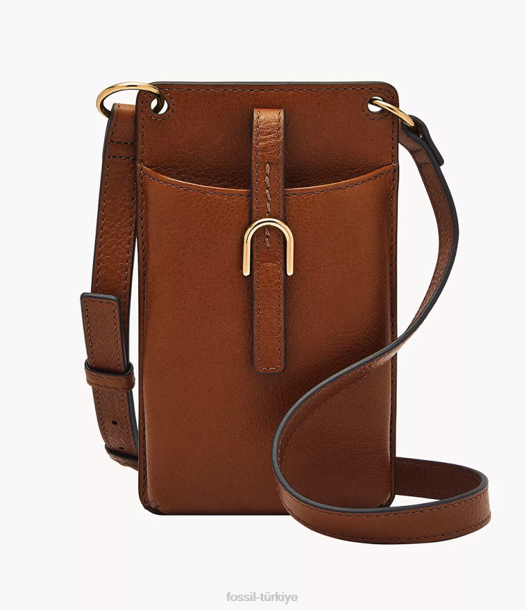 Fossil 6J04286 kahverengi vada telefon çantası çanta kadınlar