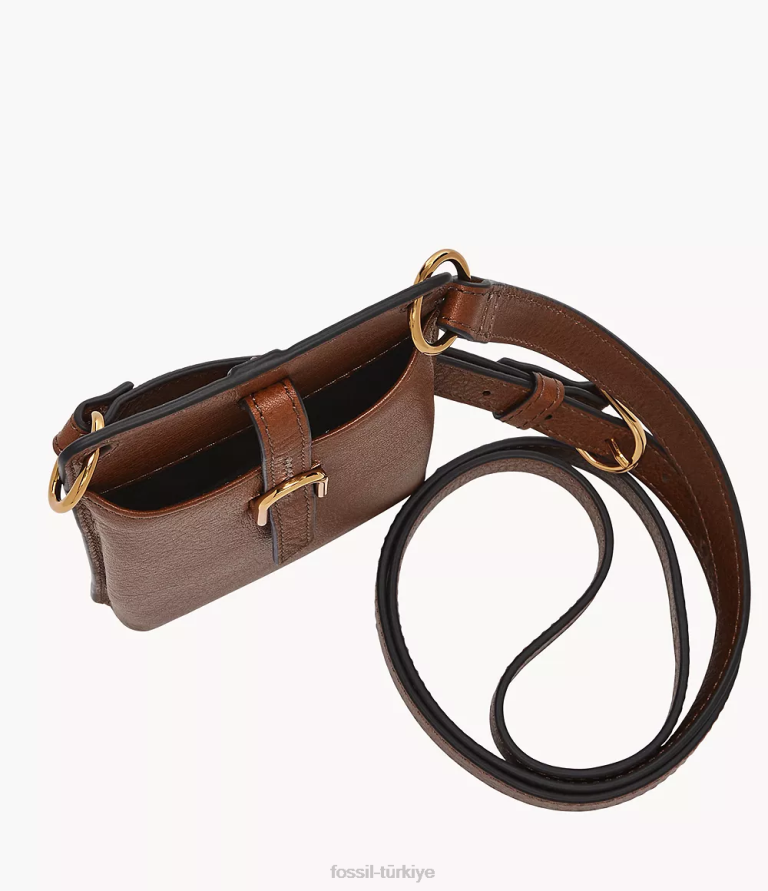 Fossil 6J04286 kahverengi vada telefon çantası çanta kadınlar