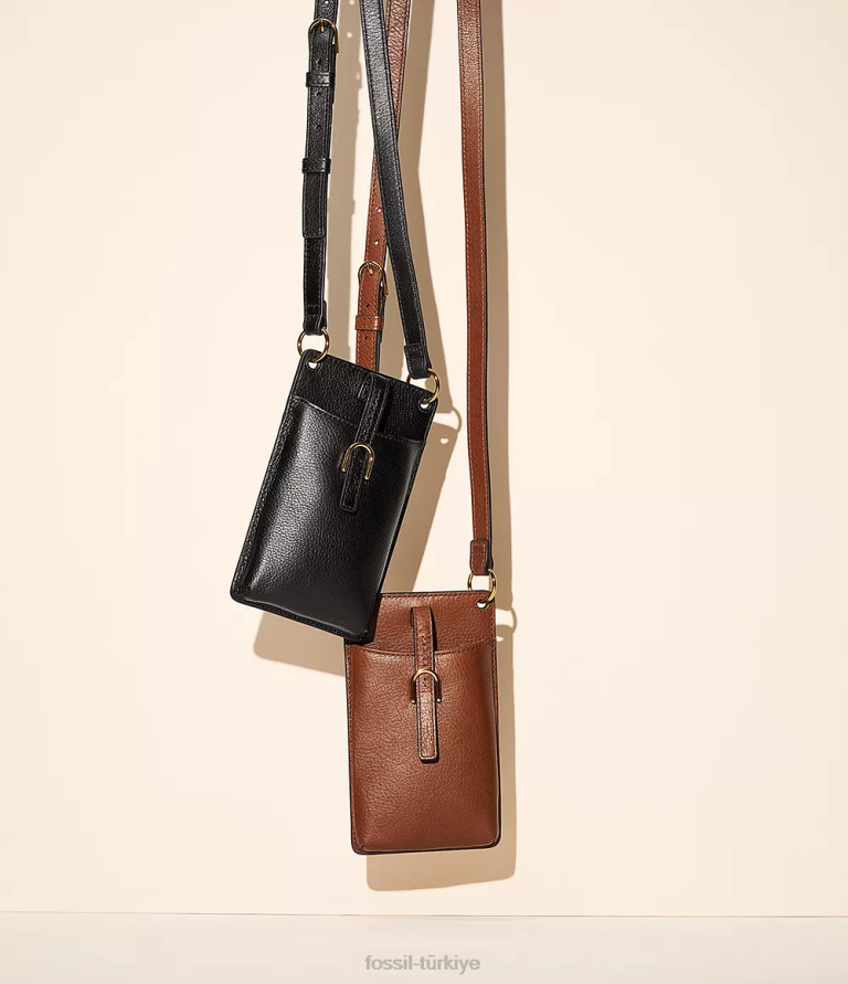 Fossil 6J04286 kahverengi vada telefon çantası çanta kadınlar