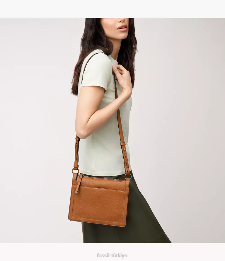 Fossil 6J04287 kahverengi taryn çapraz vücut çanta kadınlar