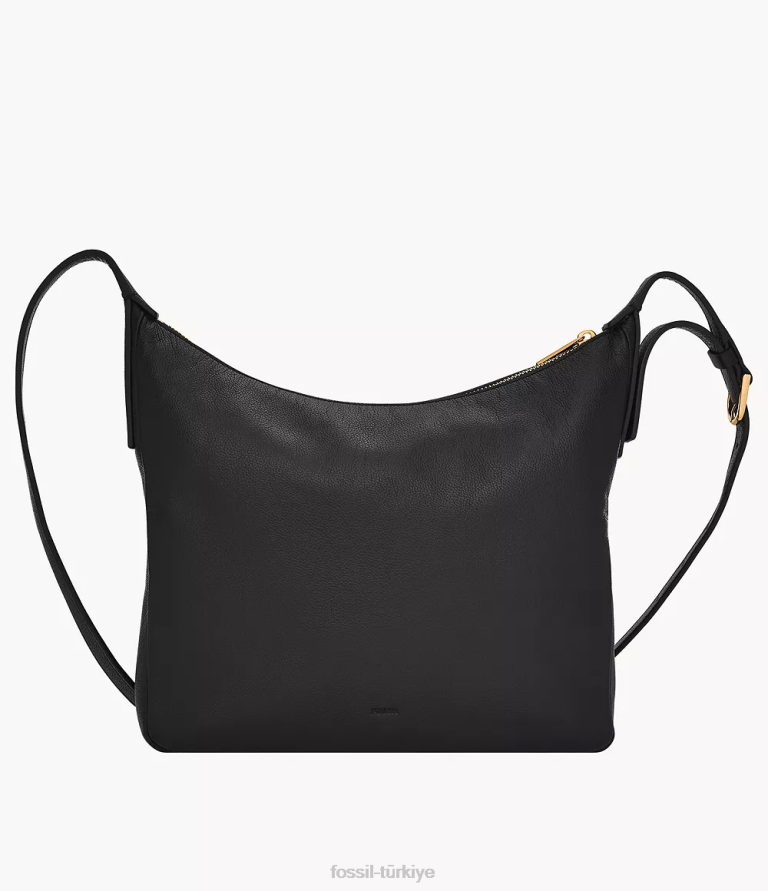 Fossil 6J04290 siyah cecilia üst fermuarlı çapraz askı çanta kadınlar