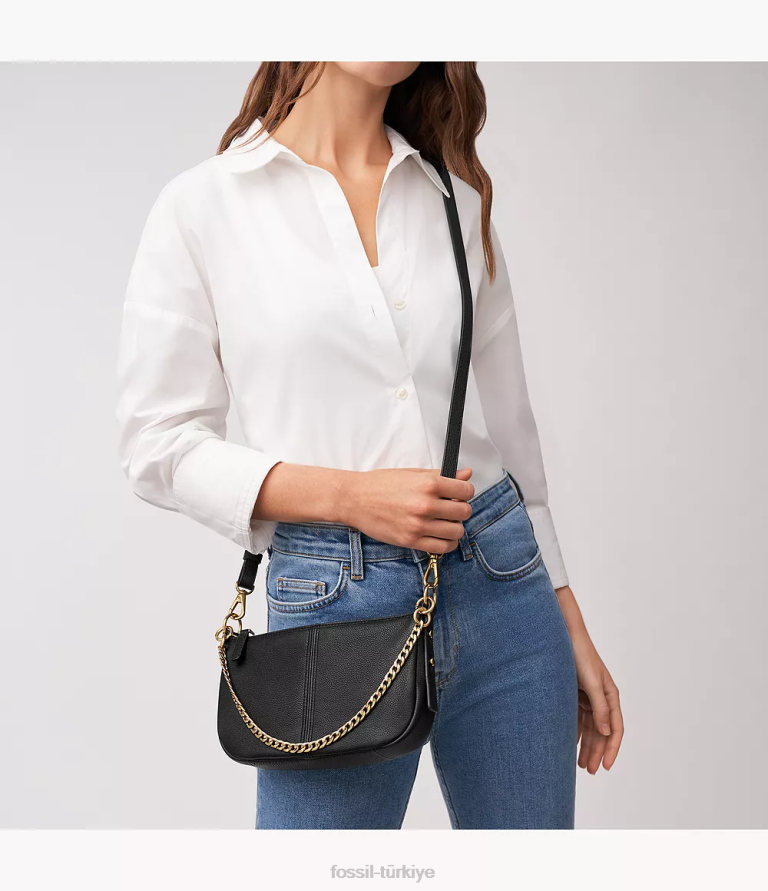 Fossil 6J04296 siyah jolie baget çanta kadınlar
