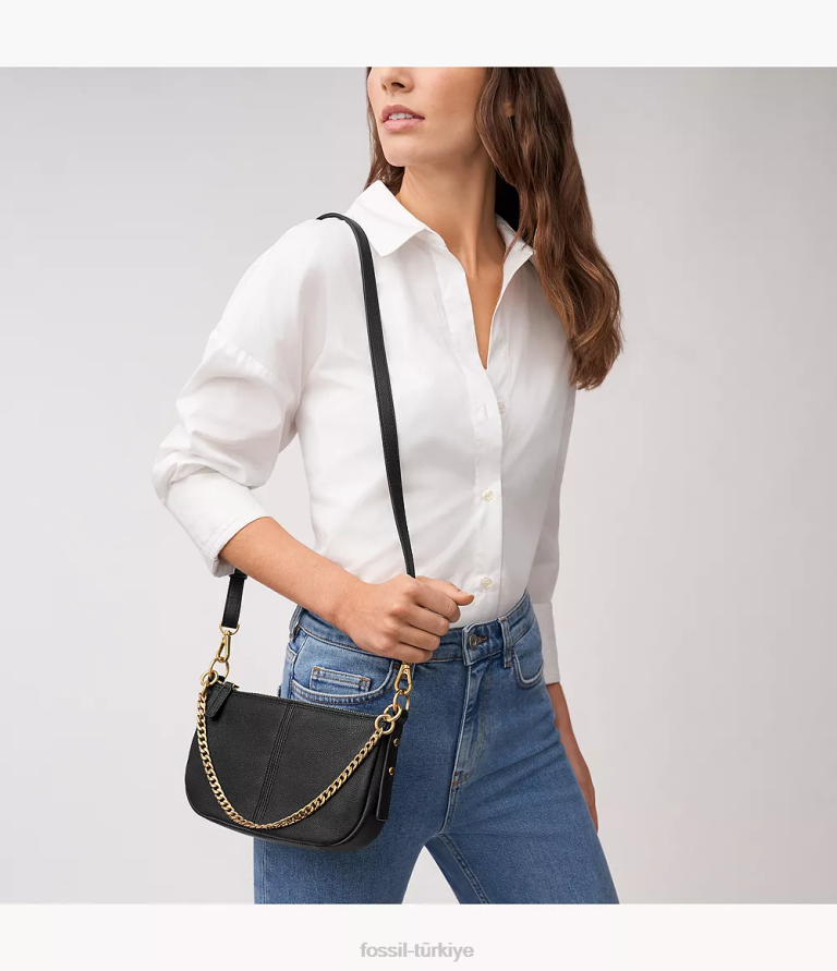Fossil 6J04296 siyah jolie baget çanta kadınlar
