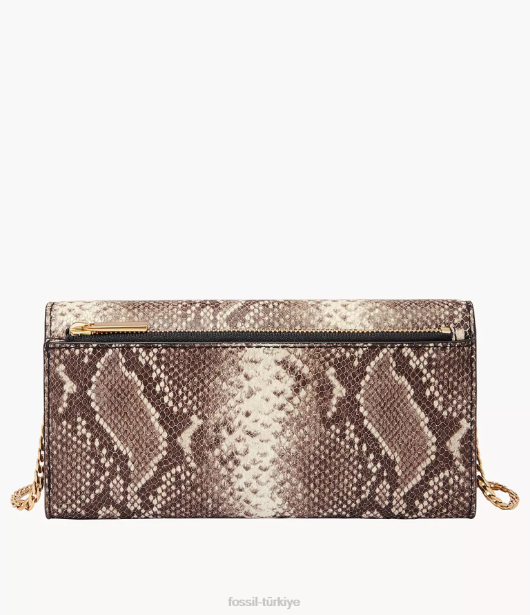 Fossil 6J04298 beyaz penrose cüzdan çapraz askılı çanta kadınlar