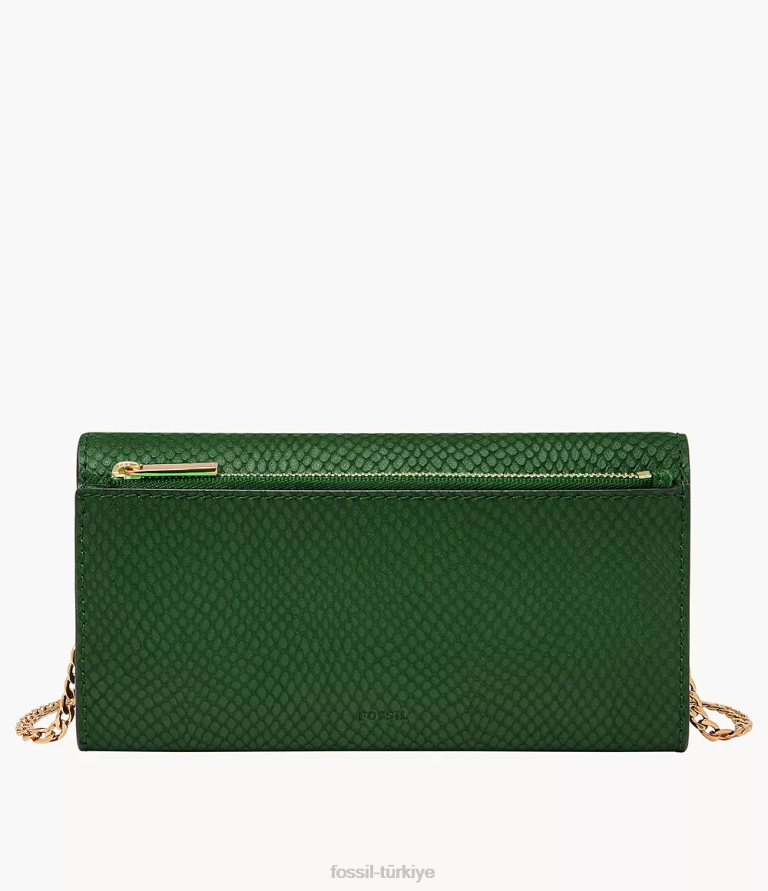 Fossil 6J04300 yeşil penrose cüzdan çapraz askılı çanta kadınlar