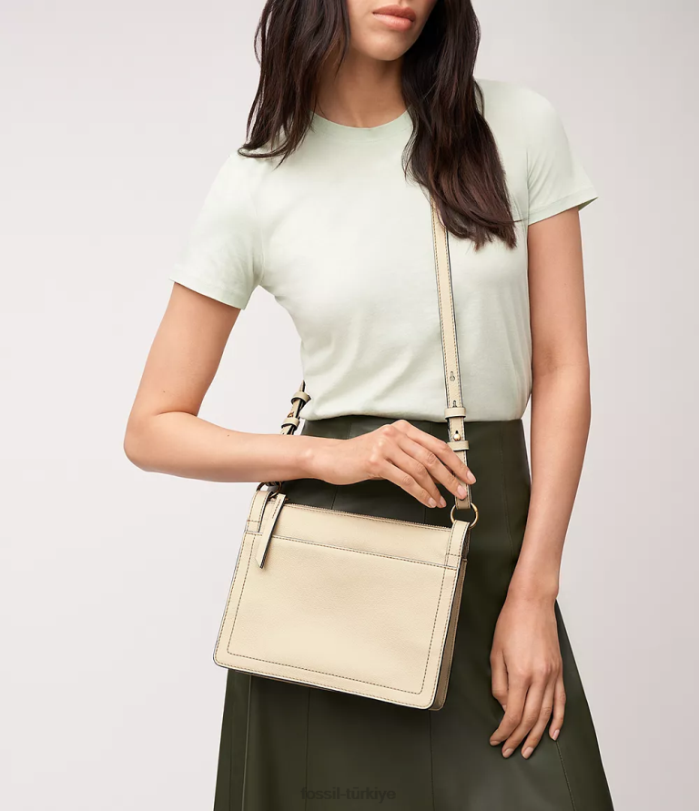 Fossil 6J04302 beyaz taryn çapraz vücut çanta kadınlar