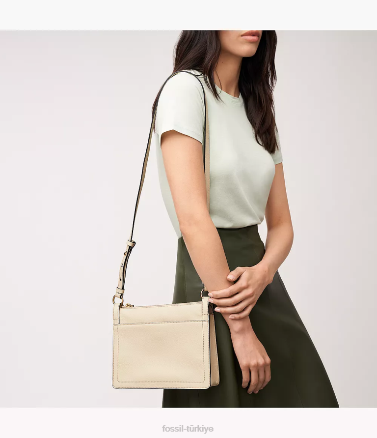 Fossil 6J04302 beyaz taryn çapraz vücut çanta kadınlar