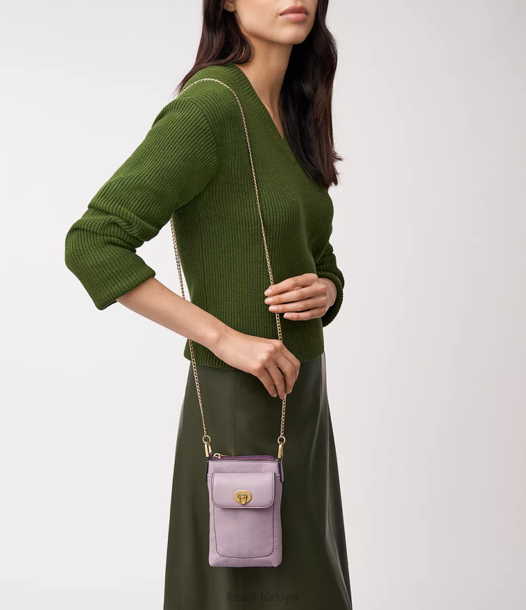 Fossil 6J04306 lavanta Harper'ın çapraz gövdesi çanta kadınlar