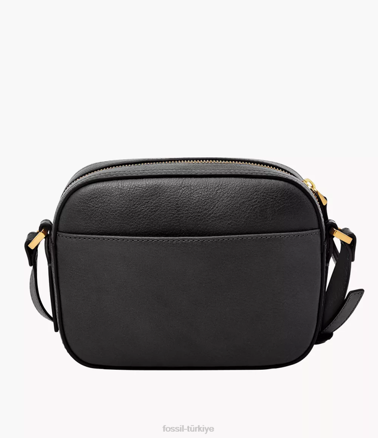 Fossil 6J04308 siyah liza kamera çantası çanta kadınlar