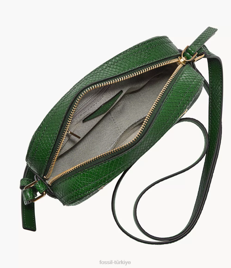 Fossil 6J04309 yeşil liza kamera çantası çanta kadınlar