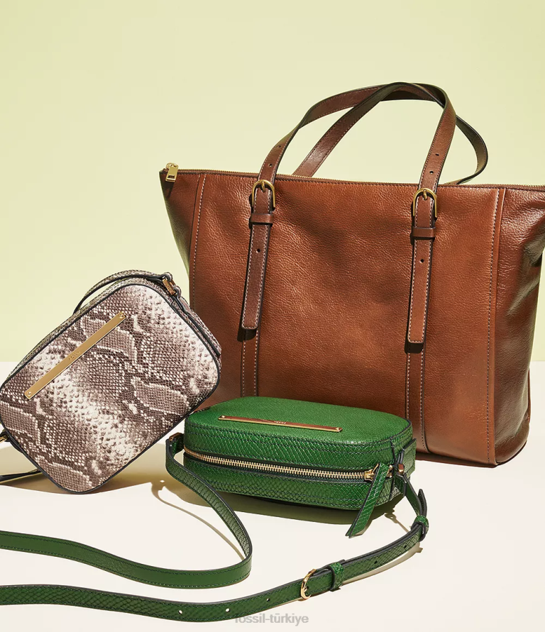 Fossil 6J04309 yeşil liza kamera çantası çanta kadınlar