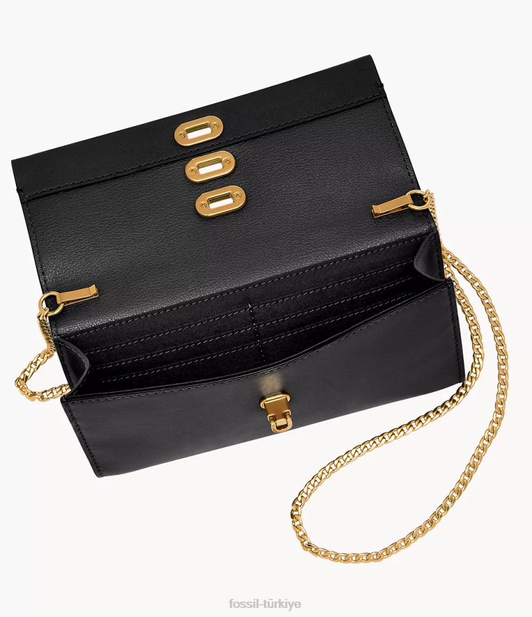 Fossil 6J04310 siyah penrose cüzdan çapraz askılı çanta kadınlar