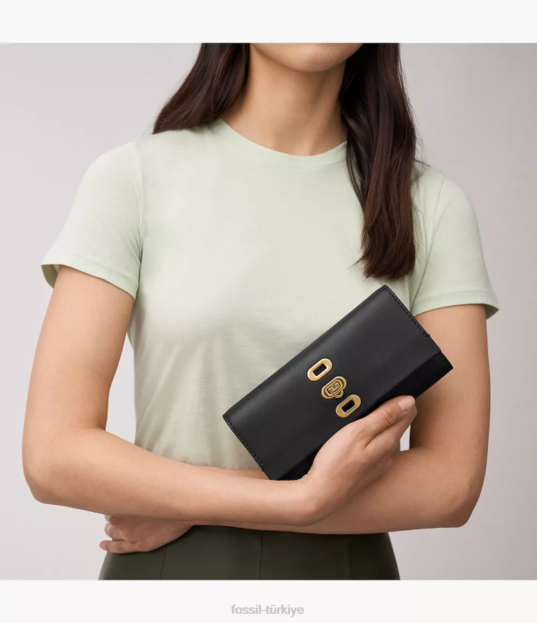 Fossil 6J04310 siyah penrose cüzdan çapraz askılı çanta kadınlar