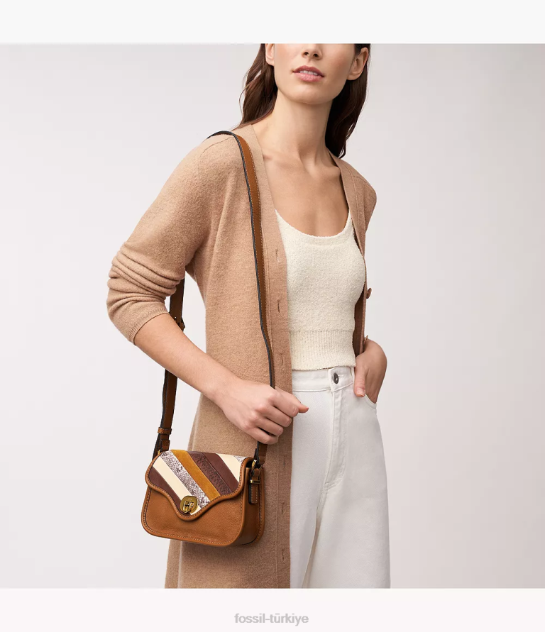 Fossil 6J04313 çok miras mini kapaklı çapraz gövde çanta kadınlar