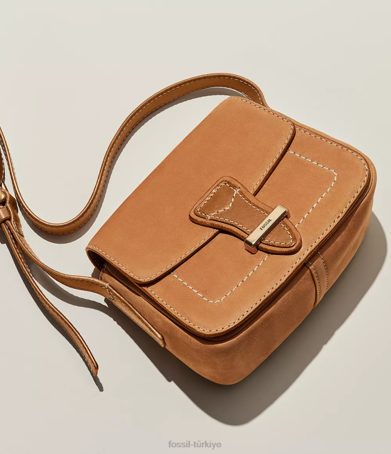 Fossil 6J04317 bronzluk tremont küçük kapaklı çapraz gövde çanta kadınlar
