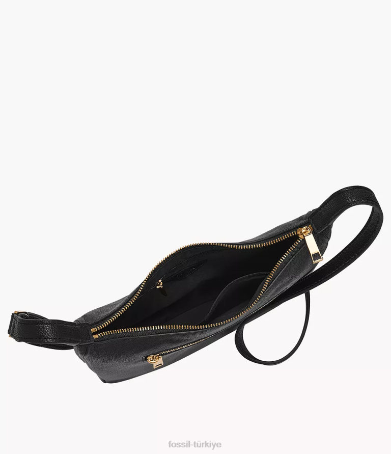 Fossil 6J04318 siyah cecilia küçük çapraz vücut çanta kadınlar