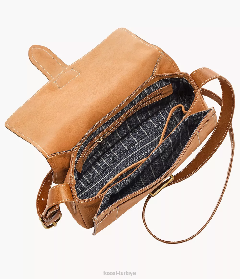 Fossil 6J04319 bronzluk tremont kapaklı çapraz gövde çanta kadınlar