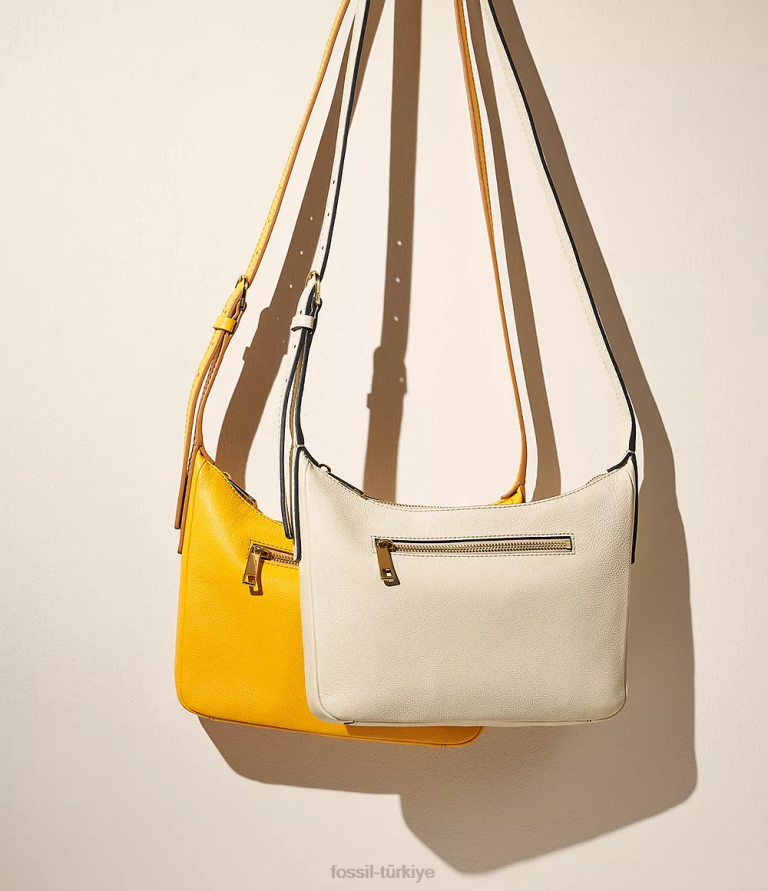 Fossil 6J04321 beyaz cecilia küçük çapraz vücut çanta kadınlar