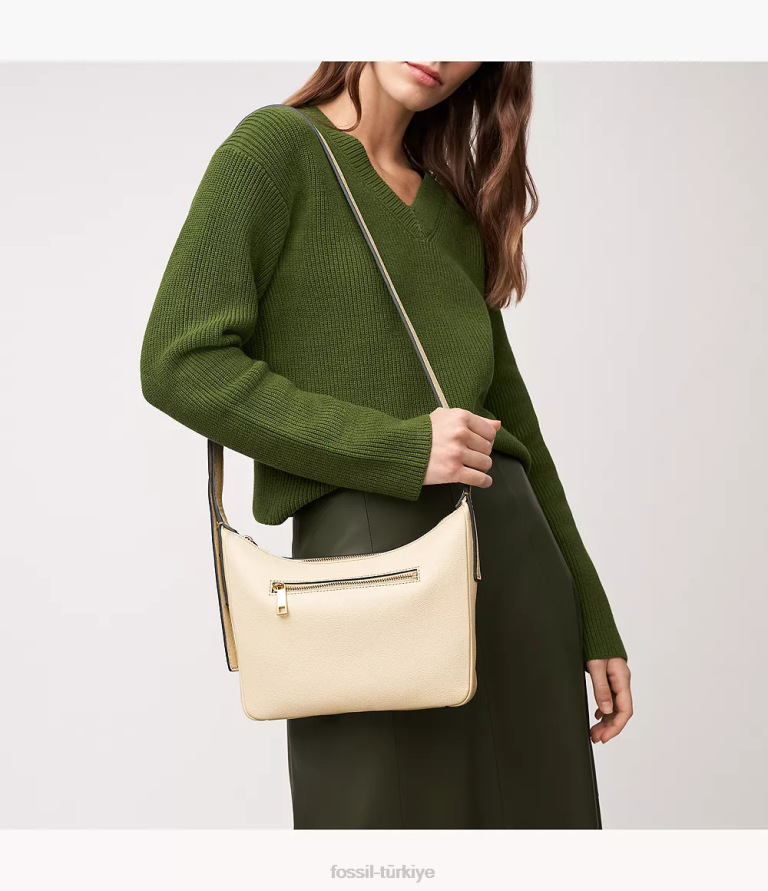 Fossil 6J04321 beyaz cecilia küçük çapraz vücut çanta kadınlar