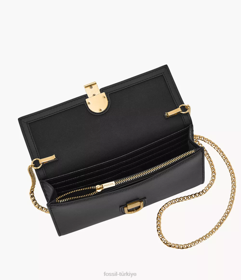 Fossil 6J04323 siyah avondale cüzdan çapraz askılı çanta kadınlar