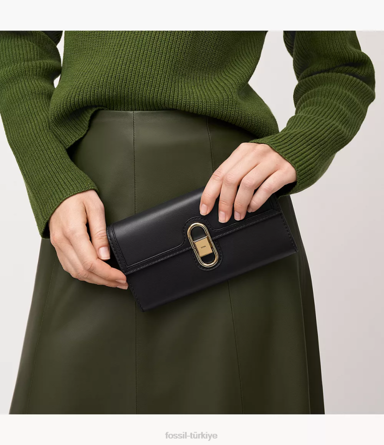 Fossil 6J04323 siyah avondale cüzdan çapraz askılı çanta kadınlar