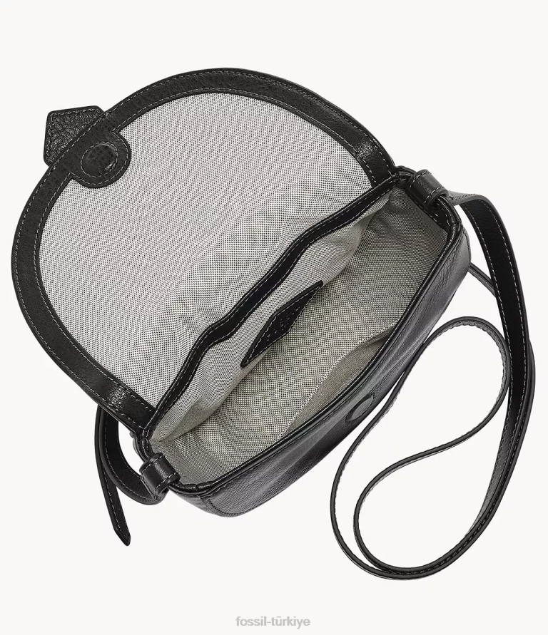 Fossil 6J04324 siyah harwell küçük kapaklı çapraz gövde çanta kadınlar