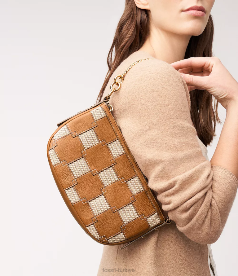 Fossil 6J04326 açık kahverengi jolie baget çanta kadınlar