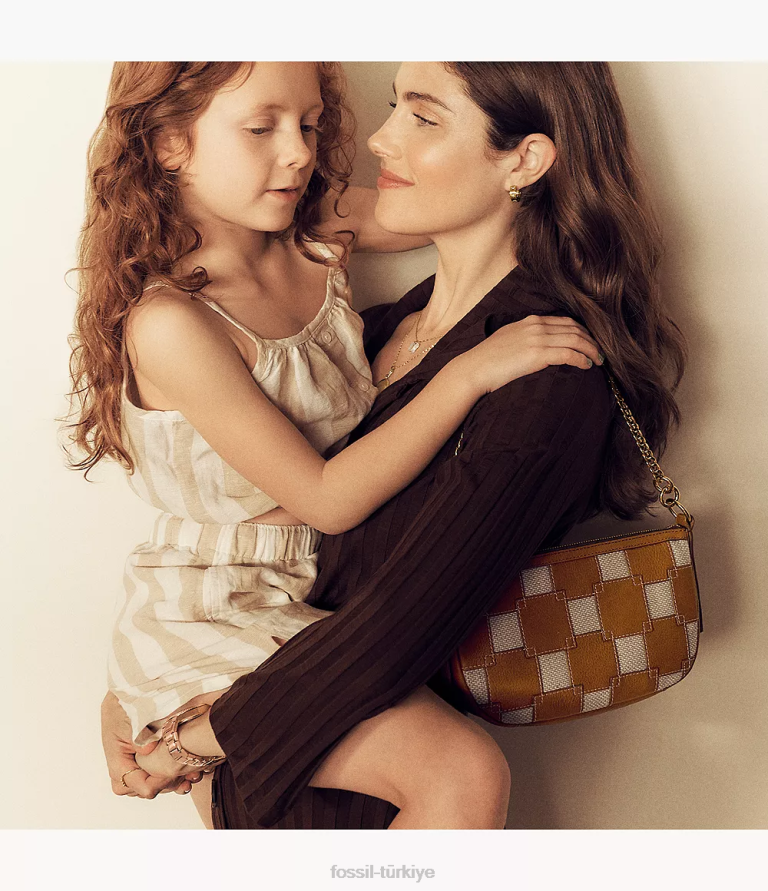 Fossil 6J04326 açık kahverengi jolie baget çanta kadınlar