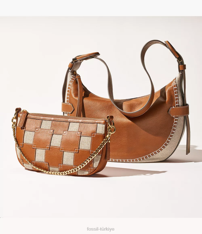 Fossil 6J04326 açık kahverengi jolie baget çanta kadınlar